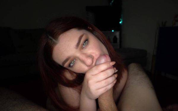 Redhead throats the big dick while moaning for harsh sex - alphaporno.com on pornogates.com