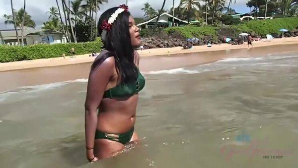 Yara Skye: Black Beauty's Intimate Encounter with a Sea Turtle on Beach - veryfreeporn.com on pornogates.com