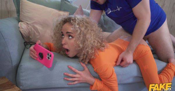 Curly blonde filmed loudly screaming with dick humping her cunt and ass - alphaporno.com on pornogates.com