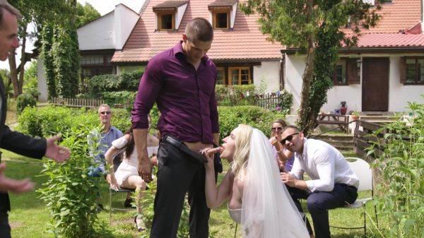 Aroused blonde bride turns wedding party in hard perversions - xbabe.com on pornogates.com