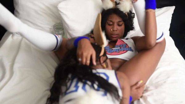 Ebony Lesbians Tinee & Lola: Hot Scissoring & Pussy Eating Action - xxxfiles.com on pornogates.com