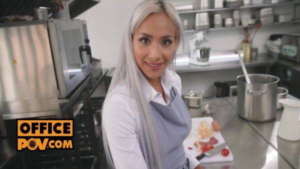 Pov - Fucking Anal Feitsh Chef Slut Veronica Leal In Her Tight Ass - videomanysex.com on pornogates.com