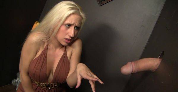 Lovely blonde puts her hands on the big dick and prepares to fuck - xbabe.com on pornogates.com