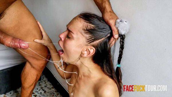 Latina in Tears During Face Fucking, Swallows Cum - porntry.com on pornogates.com