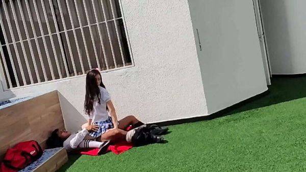 Young Male Students Caught on Camera Having Sex on School Terrace - xxxfiles.com on pornogates.com